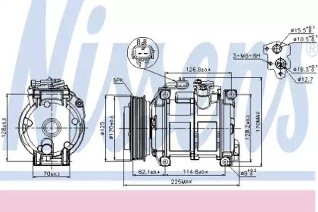 Sprężarka klimatyzacji 89074 NISSENS