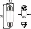 Żarówka oświetlenia wnętrza/kabiny 8GM002092121 HELLA