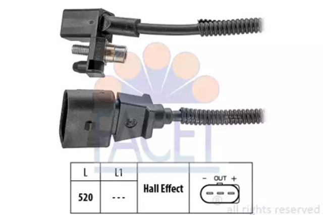 Czujnik położenia wału korbowego 90443 FACET