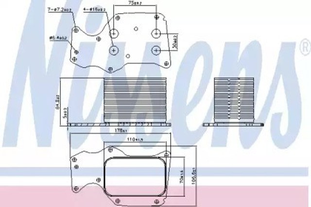 Chłodnica oleju 90906 Nissens
