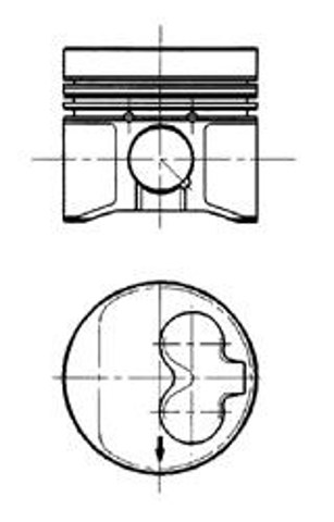 Tłok, komplet do jednego cylindru, STD 91429600 Kolbenschmidt