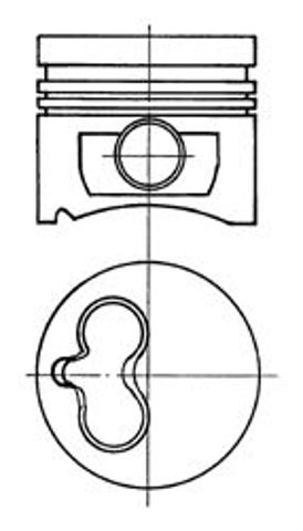 Tłok, komplet do jednego cylindru, STD Renault 21 L48