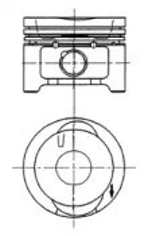 Tłok, komplet do jednego cylindru, STD 92228600 Kolbenschmidt