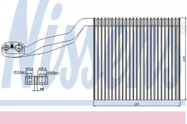 Parownik klimatyzacji 92294 Nissens