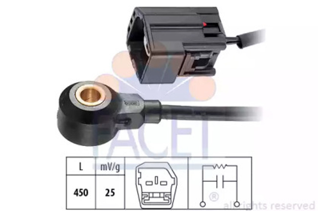 Czujnik stukowy (czujnik spalania stukowego) 93091 FACET