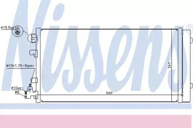 Chłodnica klimatyzacji 940160 NISSENS