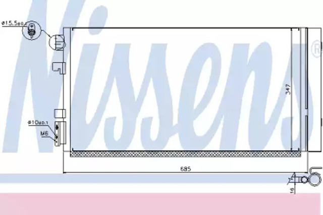 Chłodnica klimatyzacji 940259 NISSENS