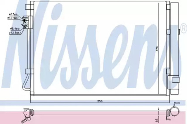 Chłodnica klimatyzacji 940564 NISSENS