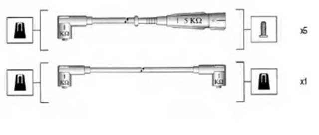 Zestaw przewodów wysokiego napięcia 941055110535 MAGNETI MARELLI