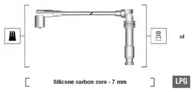 Zestaw przewodów wysokiego napięcia 941125310683 MAGNETI MARELLI
