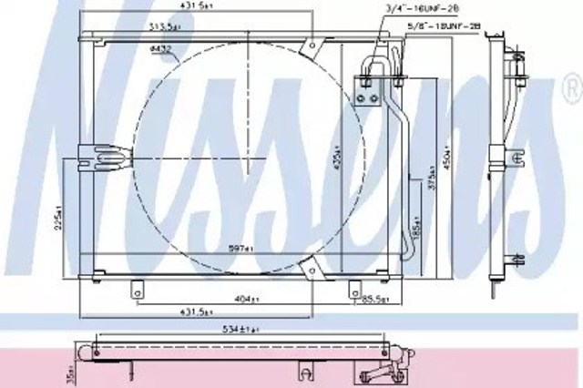 Chłodnica klimatyzacji 94158 Nissens