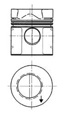 Tłok, komplet do jednego cylindru, STD 94333600 Kolbenschmidt