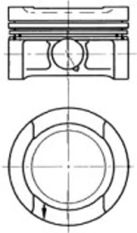 Tłok, komplet do jednego cylindru, STD 94503700 KOLBENSCHMIDT