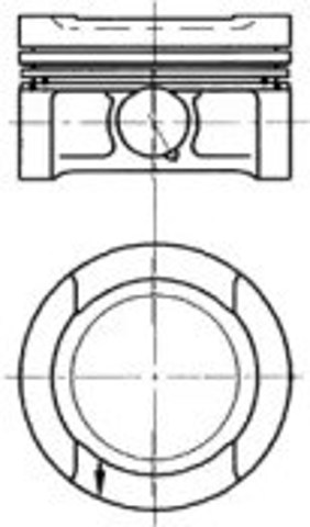 Tłok, komplet do jednego cylindru, STD 94503700 Kolbenschmidt