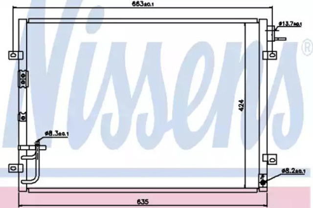 Chłodnica klimatyzacji 94636 NISSENS