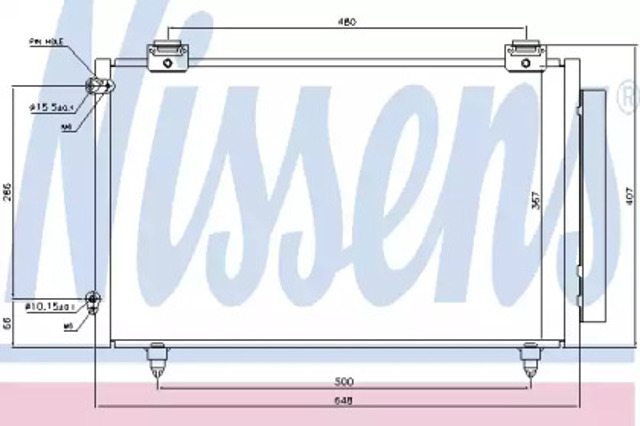Chłodnica klimatyzacji 94719 NISSENS