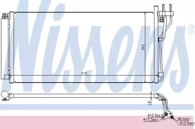 Chłodnica klimatyzacji 94804 NISSENS