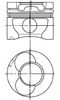 Tłok, komplet na 1 cylinder, 2. naprawa (+0,50) 94823710 KOLBENSCHMIDT