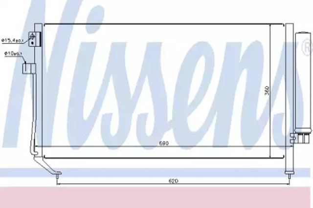 Chłodnica klimatyzacji 94848 NISSENS
