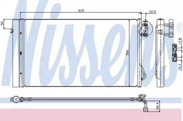Chłodnica klimatyzacji 94873 NISSENS