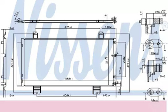Chłodnica klimatyzacji 94950 NISSENS