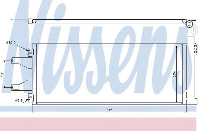 Chłodnica klimatyzacji 94986 NISSENS