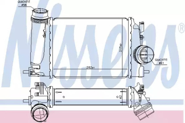 Chłodnica intercoolera 961120 NISSENS