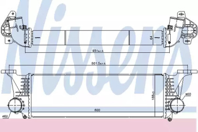 Chłodnica intercoolera 96246 NISSENS