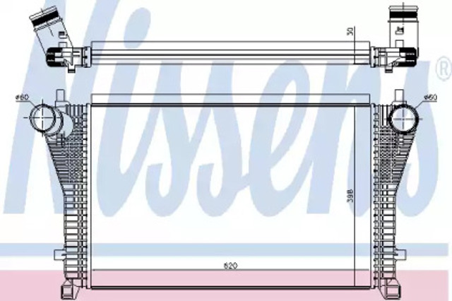 Chłodnica intercoolera 96494 NISSENS