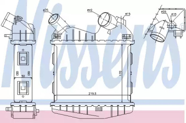 Chłodnica intercoolera 96499 NISSENS