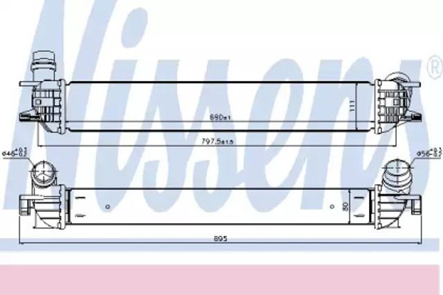 Chłodnica intercoolera 96502 NISSENS