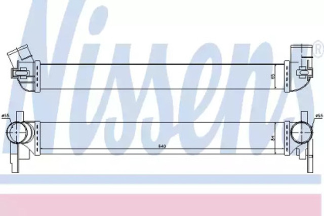 Chłodnica intercoolera 96566 NISSENS