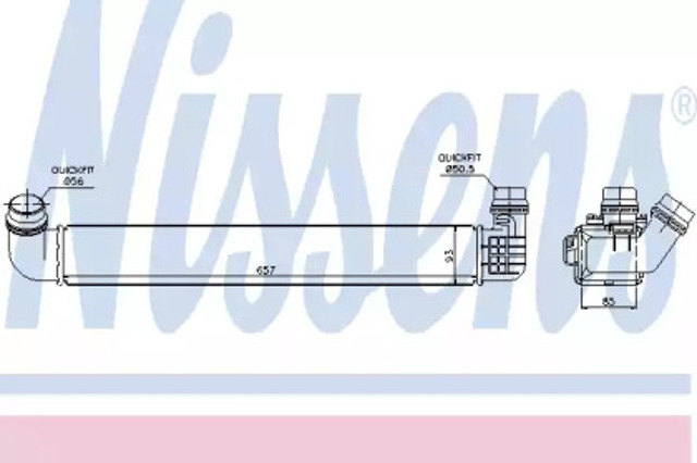 Chłodnica intercoolera 96569 NISSENS