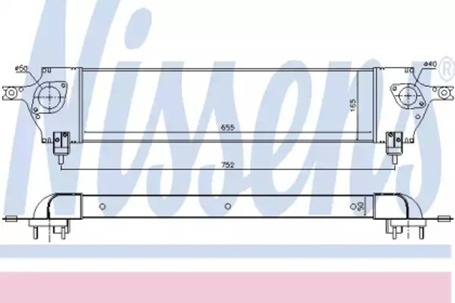 Chłodnica intercoolera 96580 NISSENS