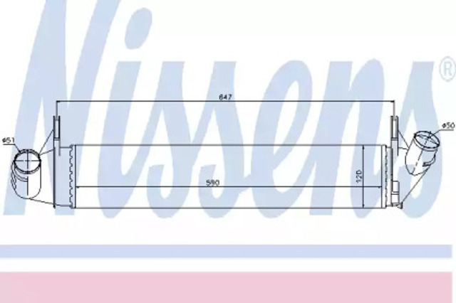 Chłodnica intercoolera 96585 NISSENS
