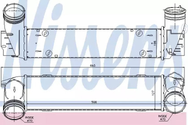 Chłodnica intercoolera 96595 NISSENS
