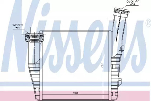 Chłodnica intercoolera 96611 NISSENS