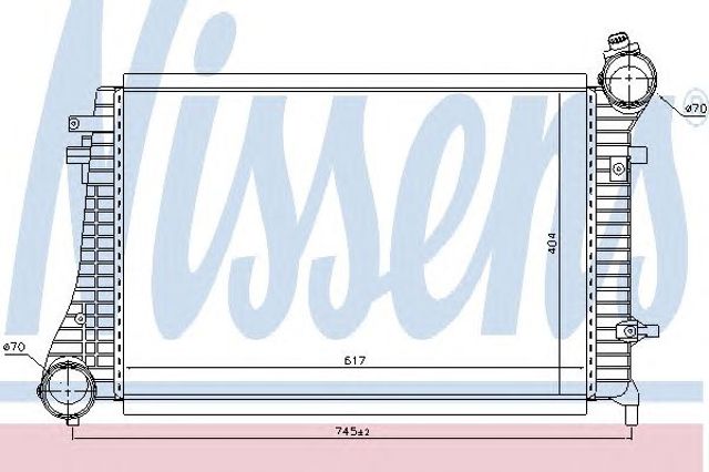 Chłodnica intercoolera 96619 NISSENS