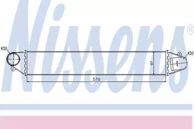 Chłodnica intercoolera 96634 NISSENS