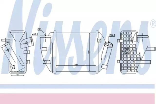 Chłodnica intercoolera 96708 NISSENS