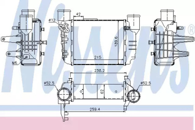 Chłodnica intercoolera 96709 NISSENS