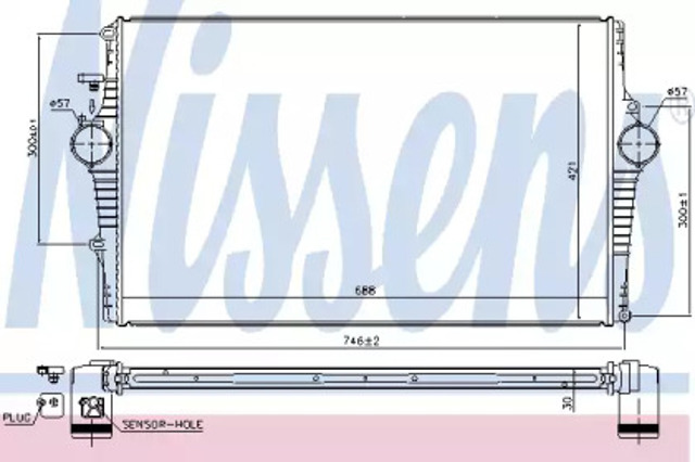 Chłodnica intercoolera 969001 NISSENS