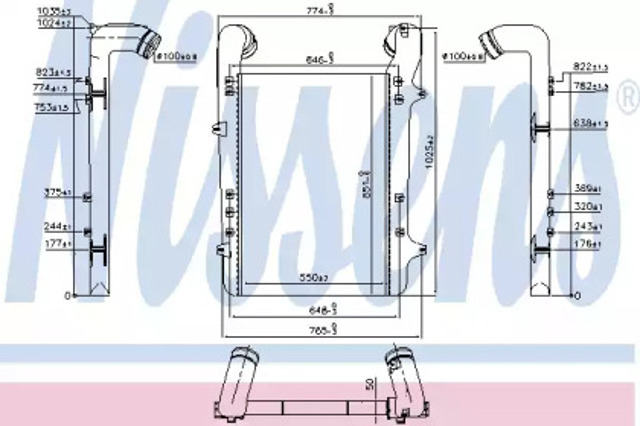 Chłodnica intercoolera DAF 95