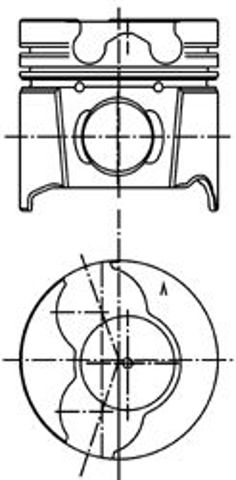Tłok, komplet na 1 cylinder, 2. naprawa (+0,50) 99561620 KOLBENSCHMIDT