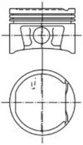 Tłok, komplet na 1 cylinder, 2. naprawa (+0,50) 99746610 Kolbenschmidt