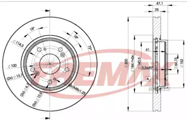 Tarcza hamulcowa przednia BD5251 FREMAX