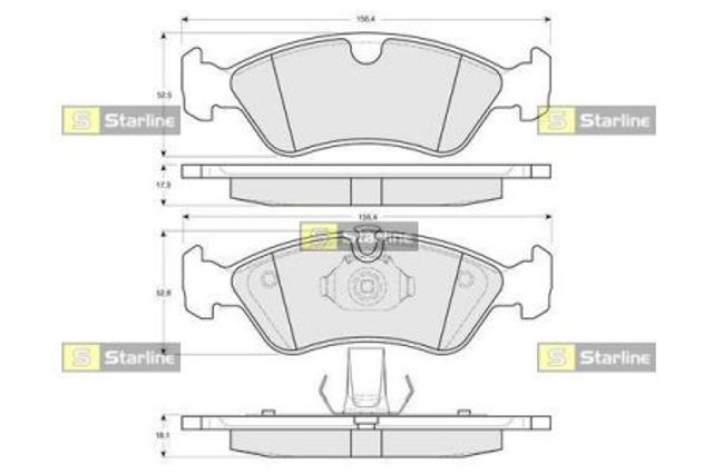 Klocki hamulcowe przednie tarczowe BDS048 STARLINE