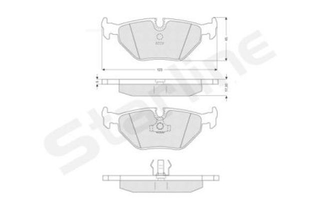 Okładziny (klocki) do hamulców tarczowych tylne BDS131 STARLINE
