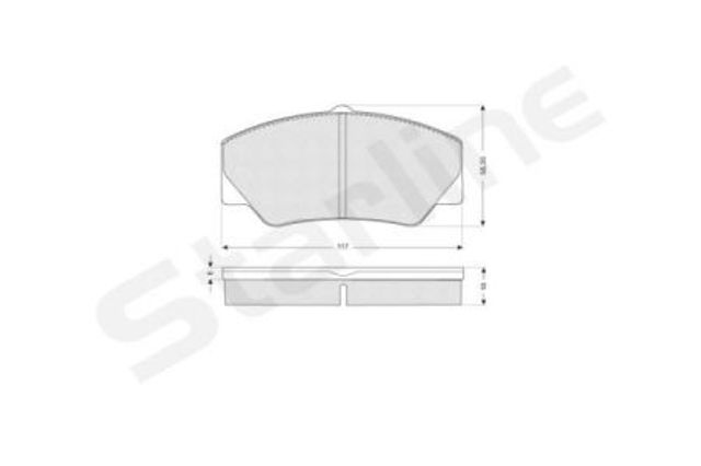 Klocki hamulcowe przednie tarczowe BDS154 STARLINE