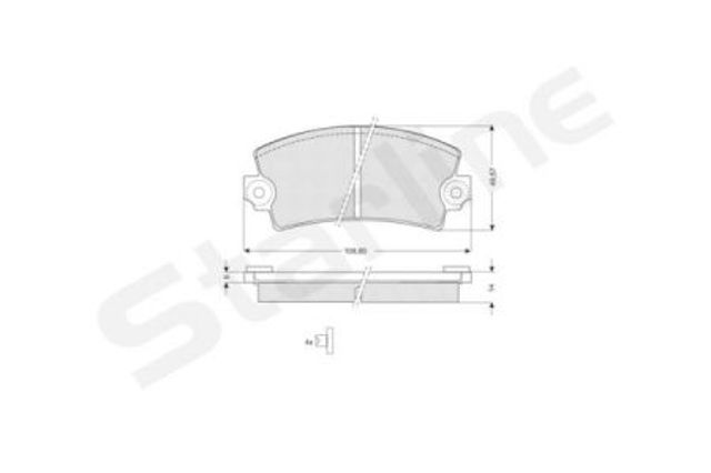 Okładziny (klocki) do hamulców tarczowych tylne BDS175 STARLINE